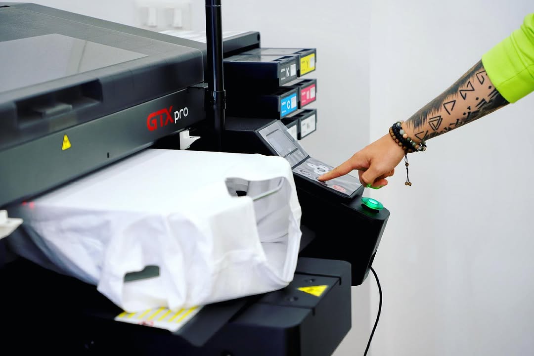 DTG printing a custom t-shirt